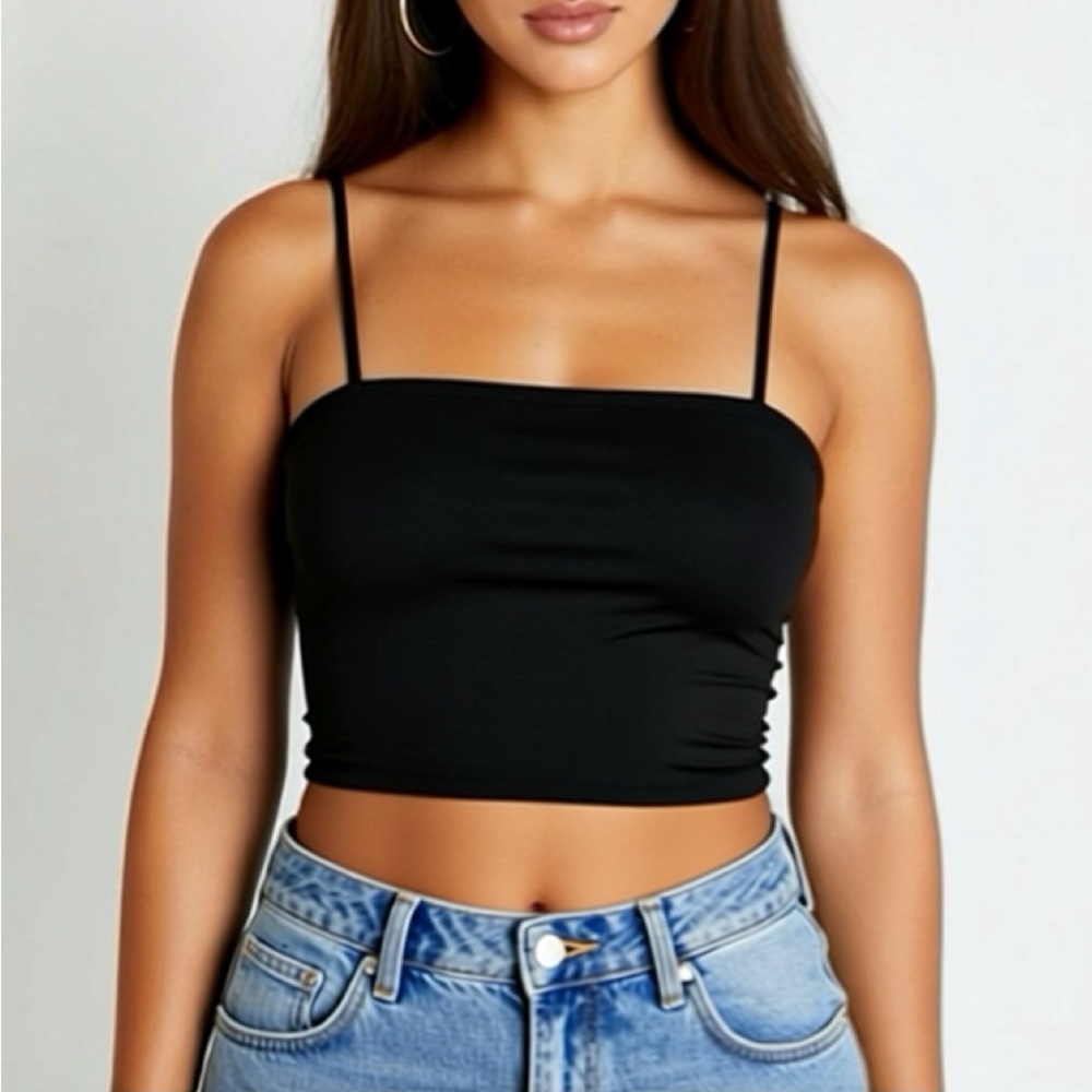 SHEIN Black Crop Top